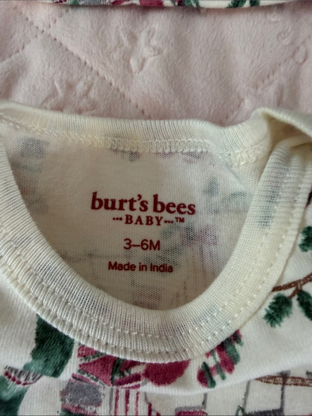 Burt bees Baby 3-6 months Christmas pajamas organic cotton - Picture 3 of 8